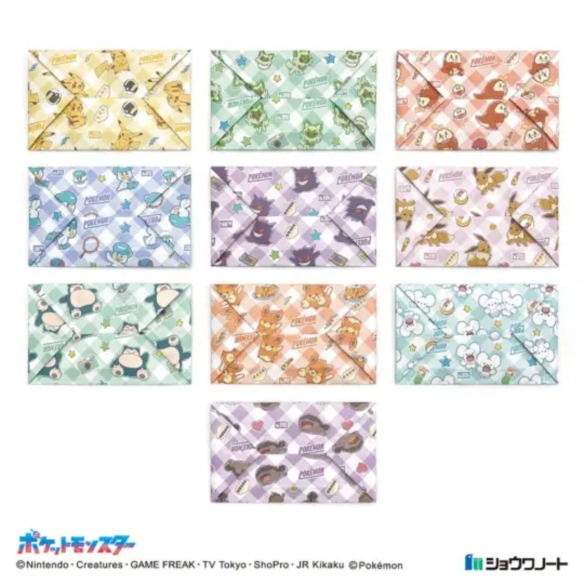 Pokemon Origami Collection – Japanese Style C | Origami Papier Set mit Pokemon Motiven - 30 Blatt