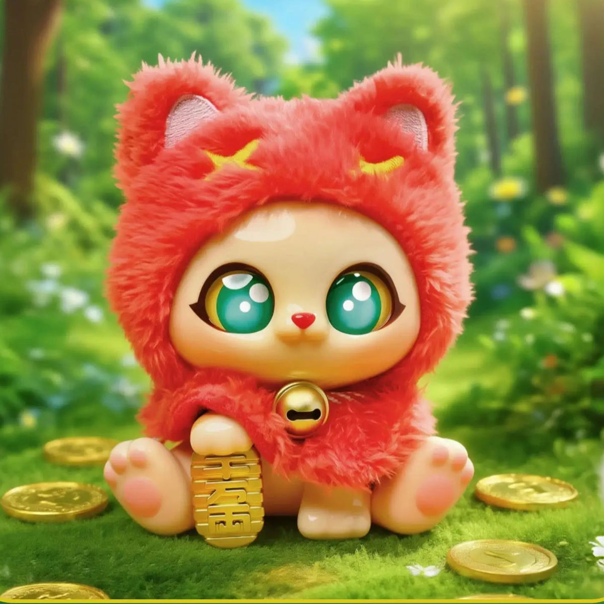 Lucky Kitty Cape Serie ~ Trading Figur ~ Charakter: Red