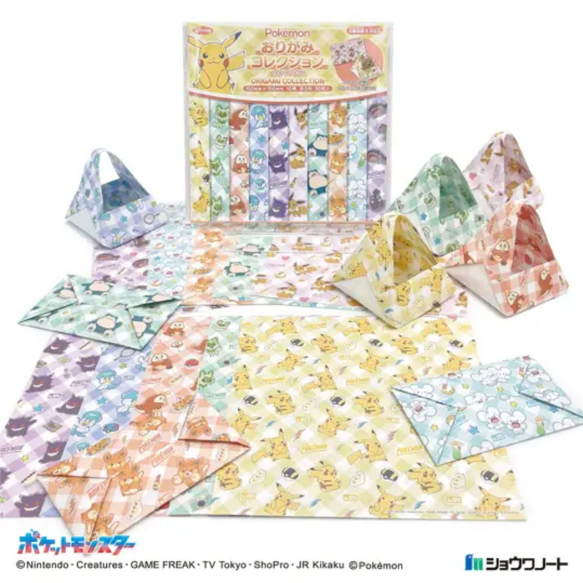 Pokemon Origami Collection – Japanese Style C | Origami Papier Set mit Pokemon Motiven - 30 Blatt