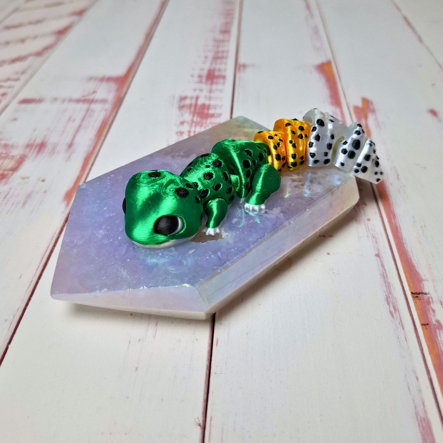 Chibitsu - Gecko grüne Vers. - 3D gedruckte Echse - Größe M