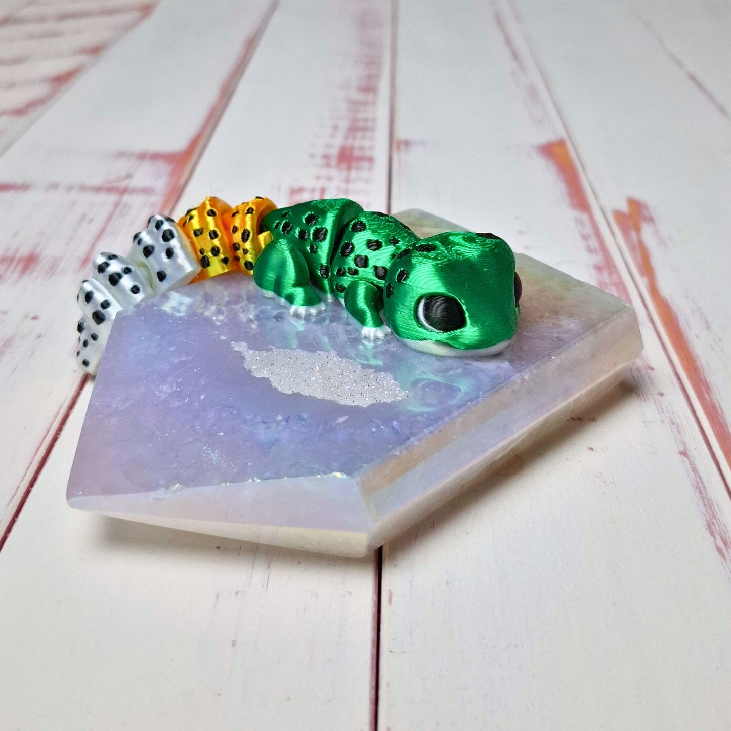 Chibitsu - Gecko grüne Vers. - 3D gedruckte Echse - Größe M