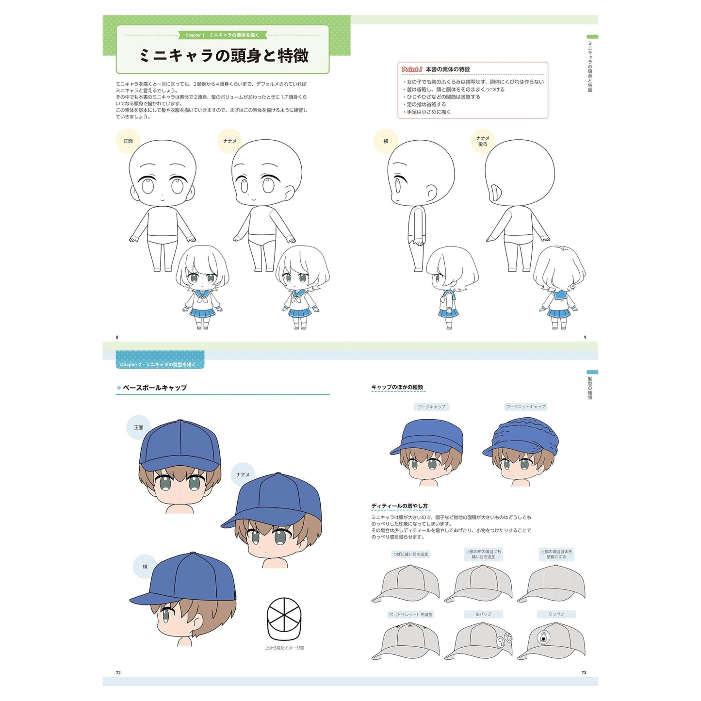 How to draw - jap. Zeichenbuch - Mini Charas und Kleidung