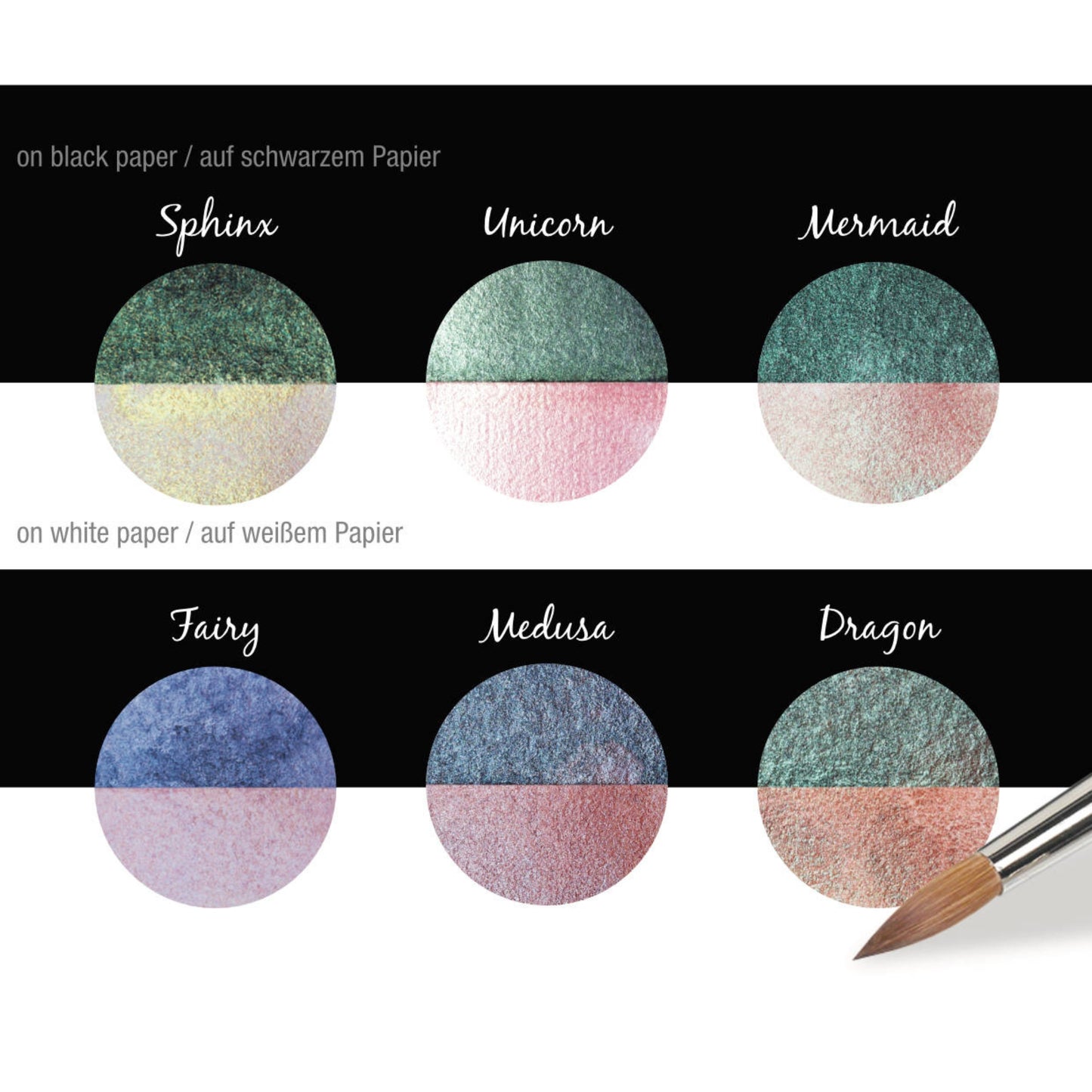 Coliro® Pearlcolor 6er Set im Blechetui: Magical Creatures