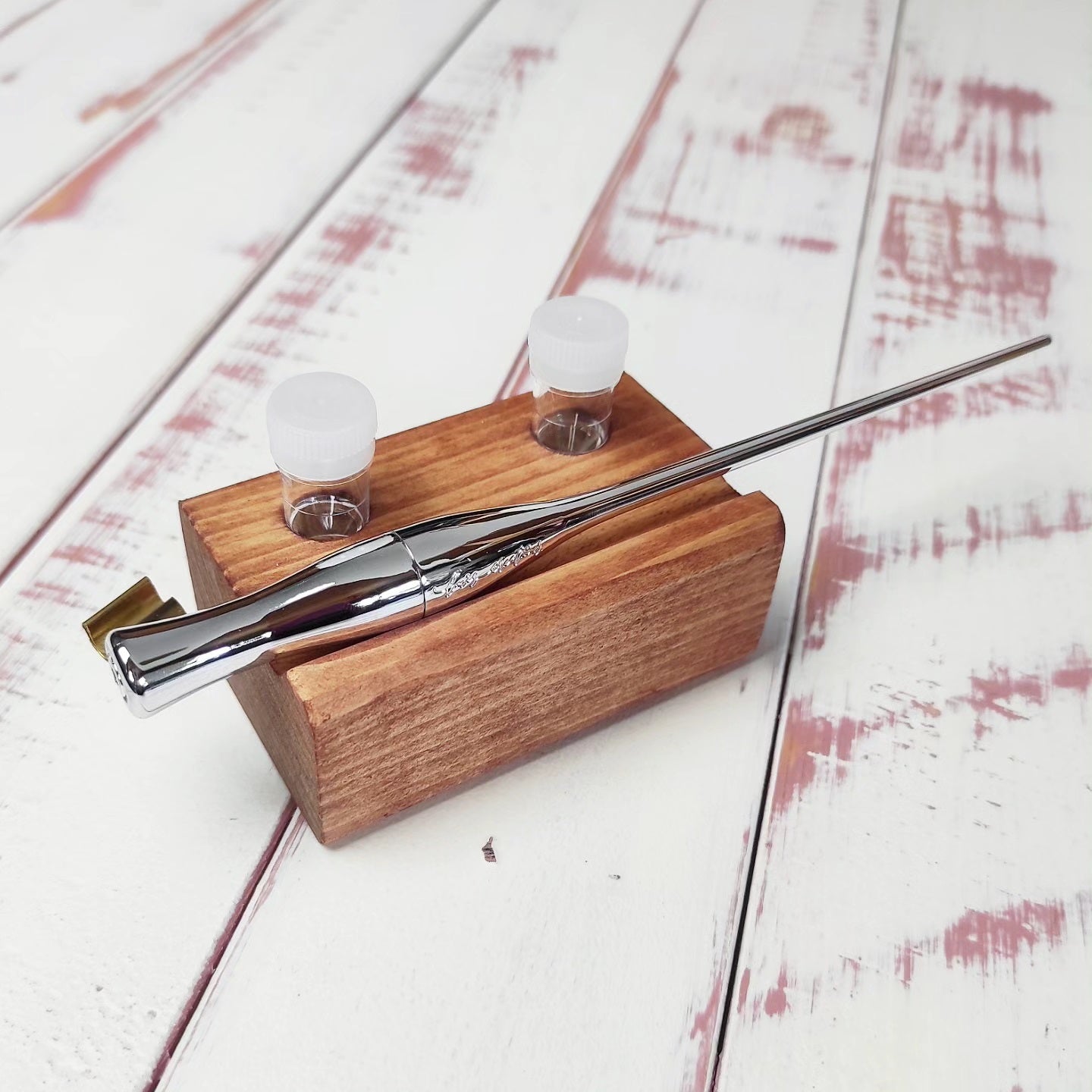 Dinky Dip 2er Halter mit Mulde TEAK inkl. 2 Dinky Dips
