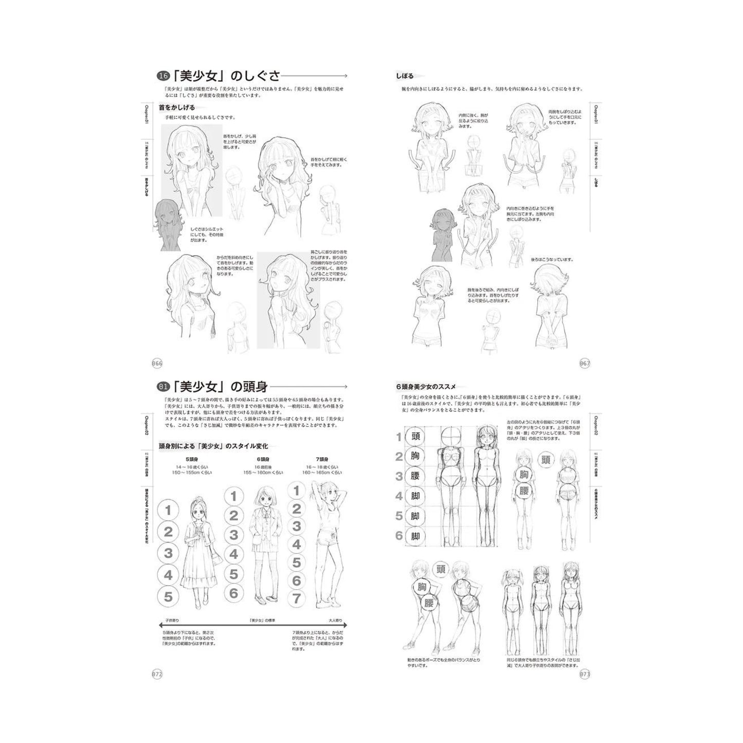 How to draw - jap. Zeichenbuch - Bishojo - Gesicht und Körper