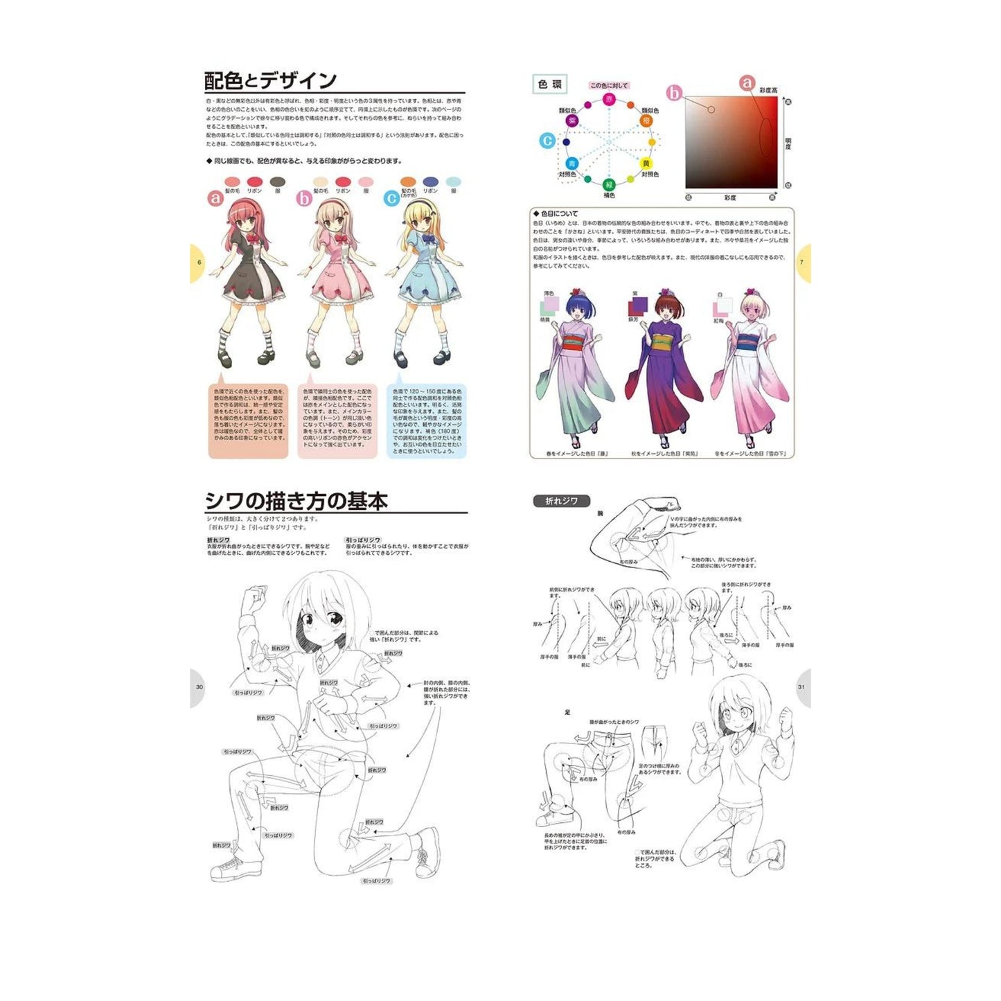 How to draw - jap. Zeichenbuch - Moe Charas - Kostüme