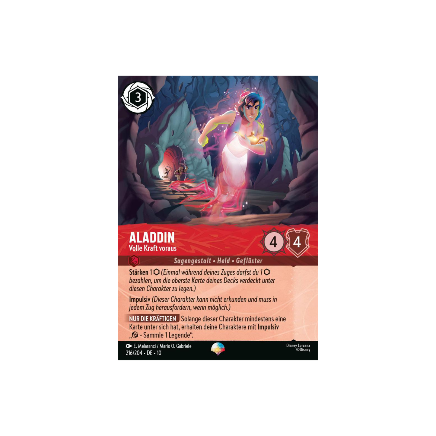 Disney Lorcana TCG - Geflüster aus der Tiefe - Einzelkarte: ALADDIN V. 2 - 216 / 204