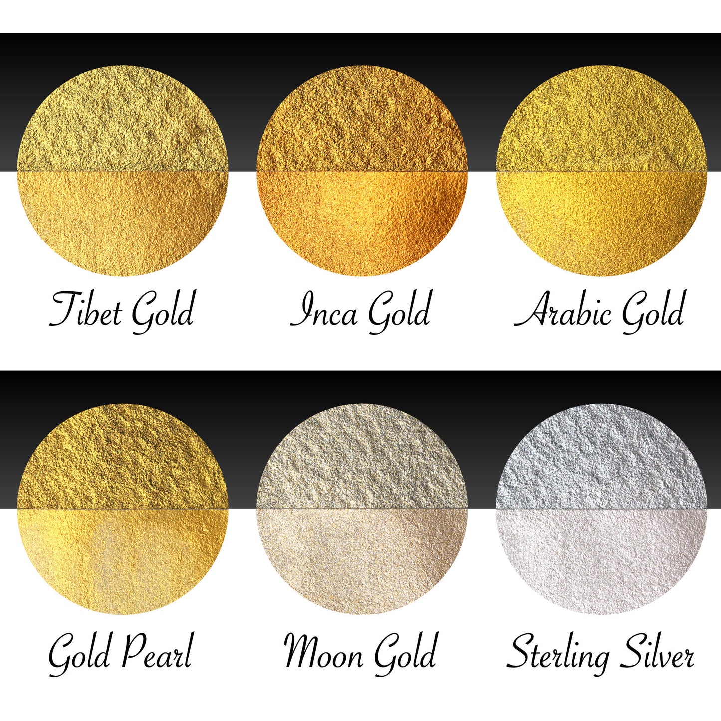 FINETEC GmbH - Coliro® Pearlcolors - 6er Set: Gold & Silber
