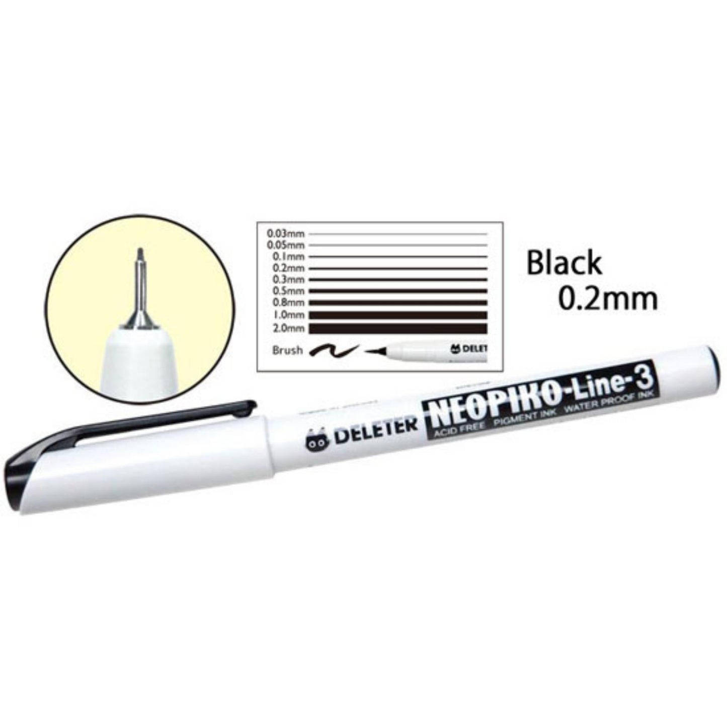 Neopiko Line-3 Fineliner : schwarz | black