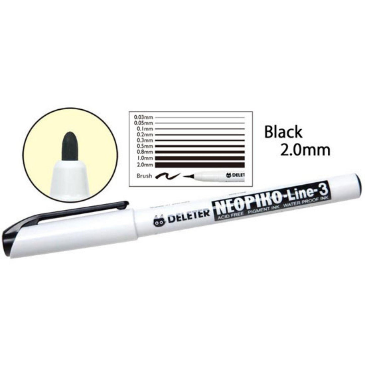 Neopiko Line-3 Fineliner : schwarz | black