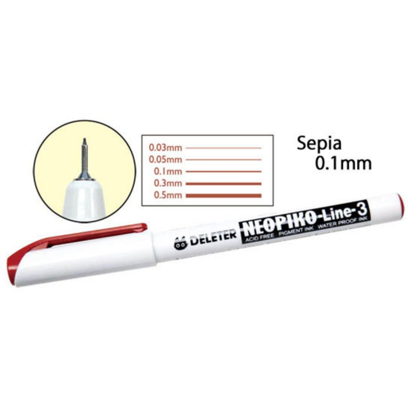 Neopiko Line-3 Fineliner : sepia