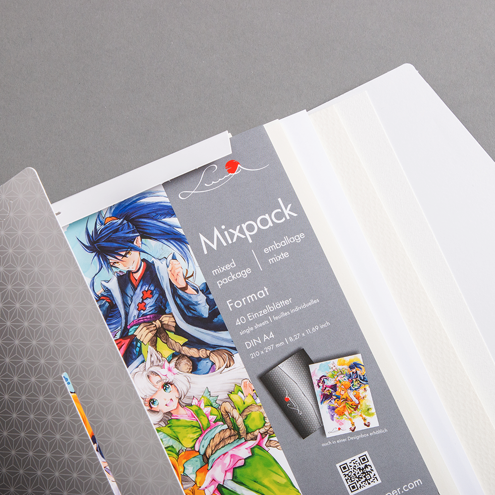Luma Mixpack - 4 versch. Zeichenpapier - 40 Blatt