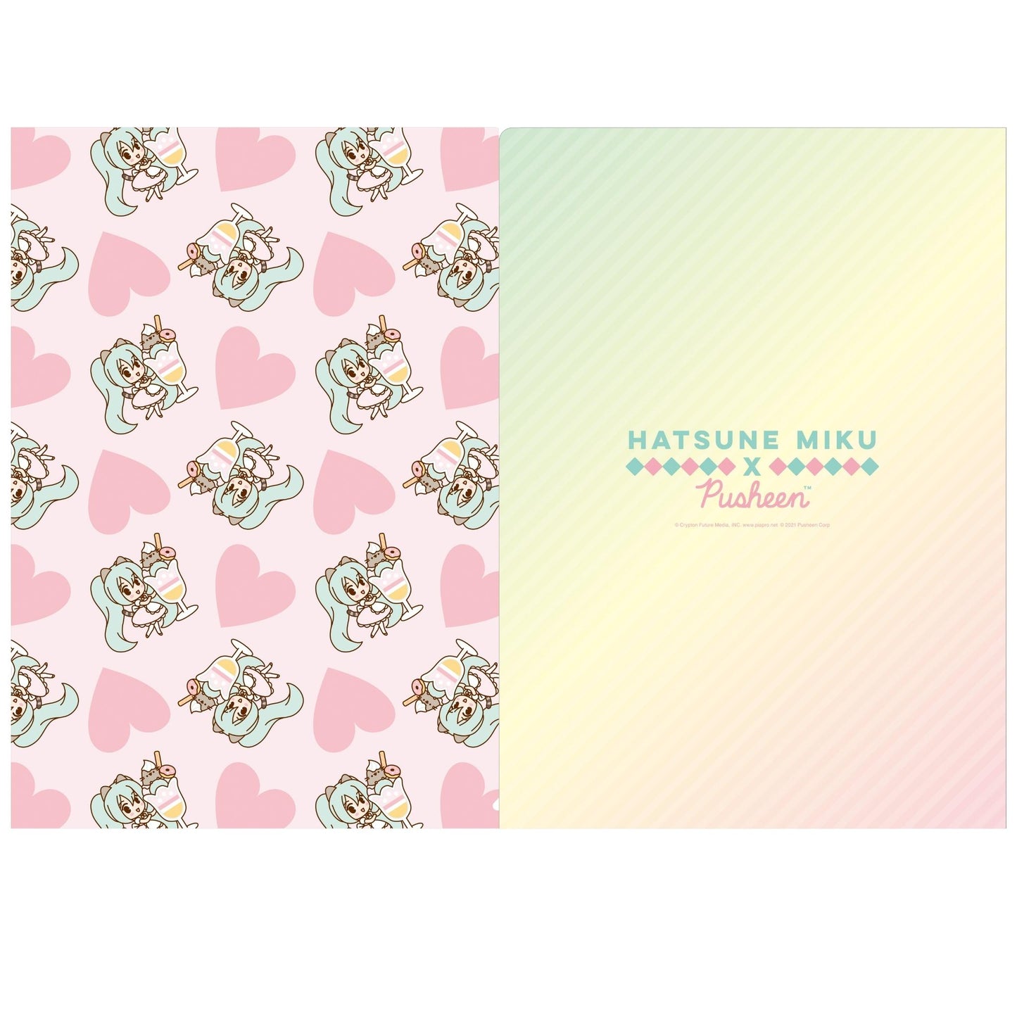Hatsune Miku Series: Clear File Set ++ Pusheen Collaboration ++ 2 Stk.