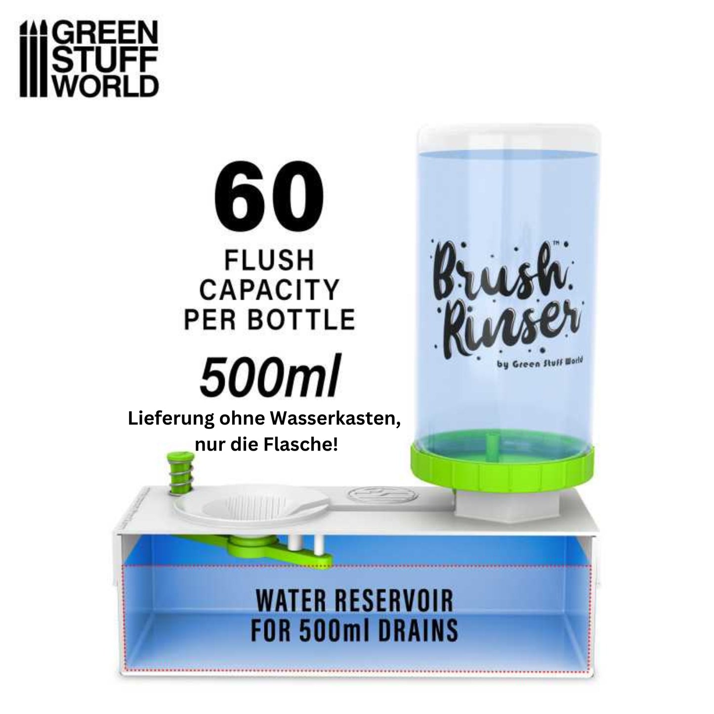 Brush Rinser Flasche 500ml - Grün