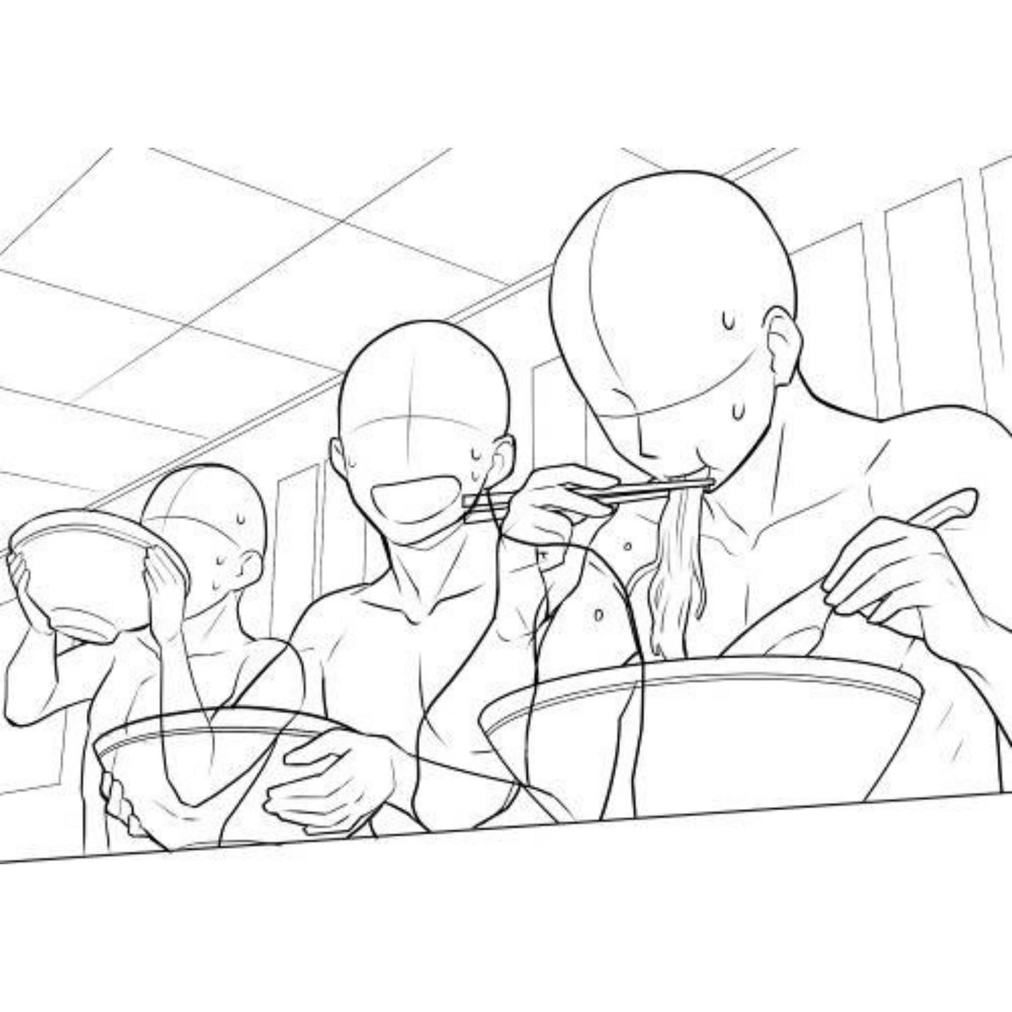 How to draw - jap. Zeichenbuch - Freunde und Lebenssituationen - Illustrations-Posen-Sammlung