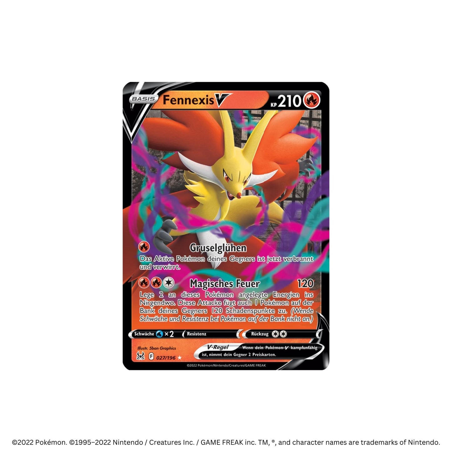 Pokémon S&S Verlorener Ursprung Einzelkarte: DE 027 / 196 Fennexis V