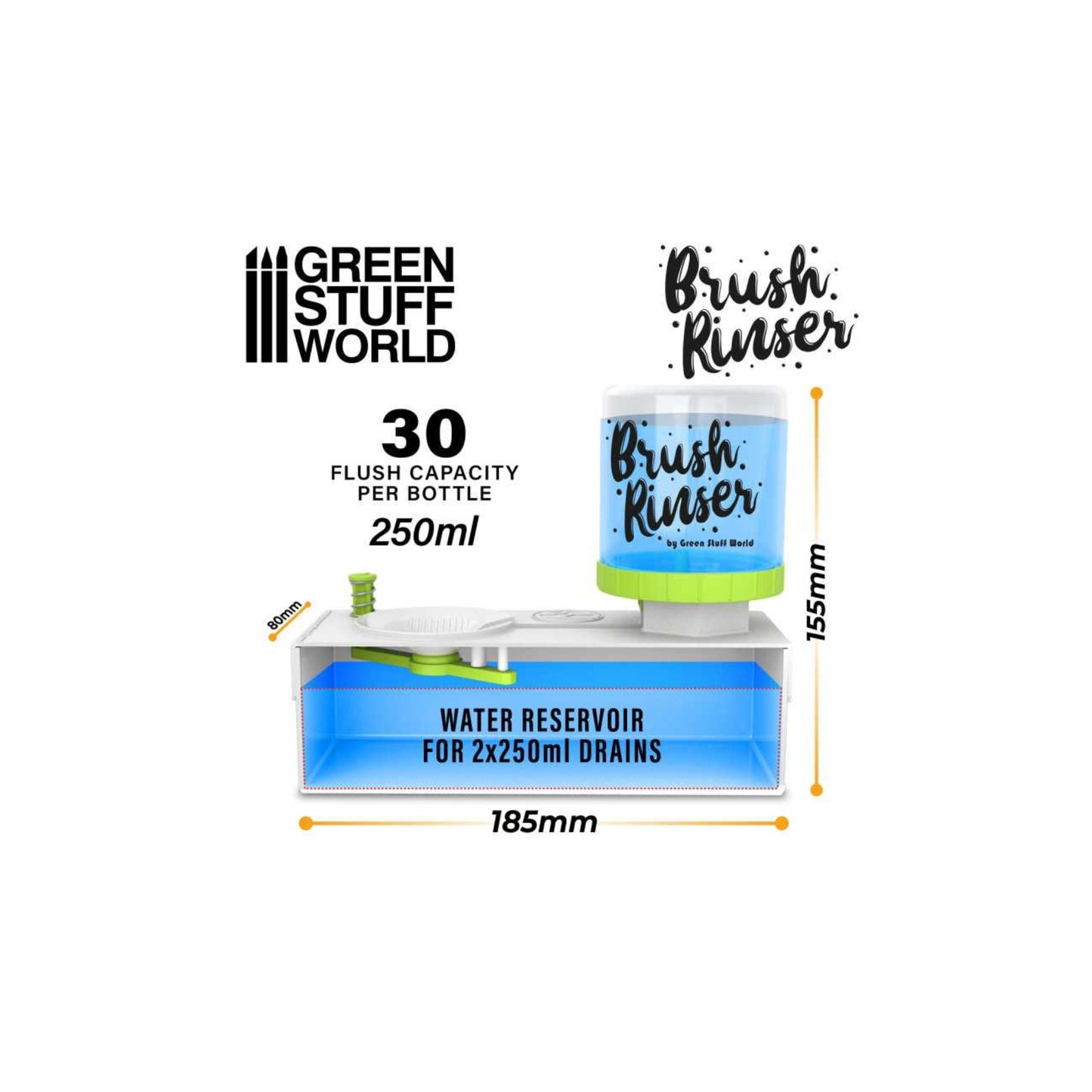 Wasserspender - Brush Rinser - grüner Pinselwascher