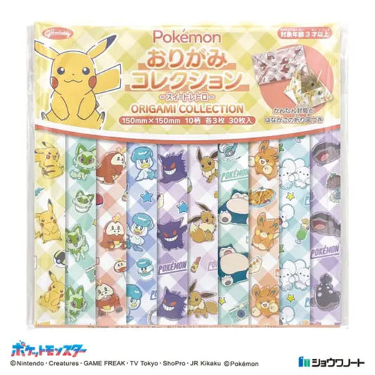Pokemon Origami Collection – Japanese Style C | Origami Papier Set mit Pokemon Motiven - 30 Blatt