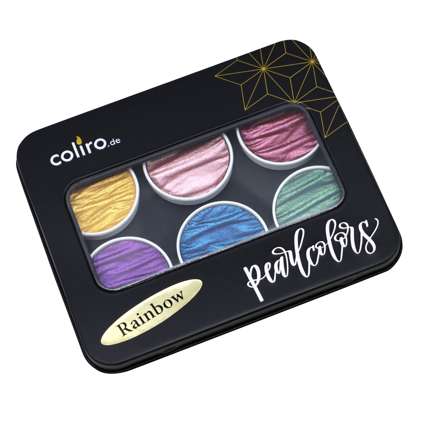 Coliro Pearlcolors 6er Set im Blechetui: Rainbow