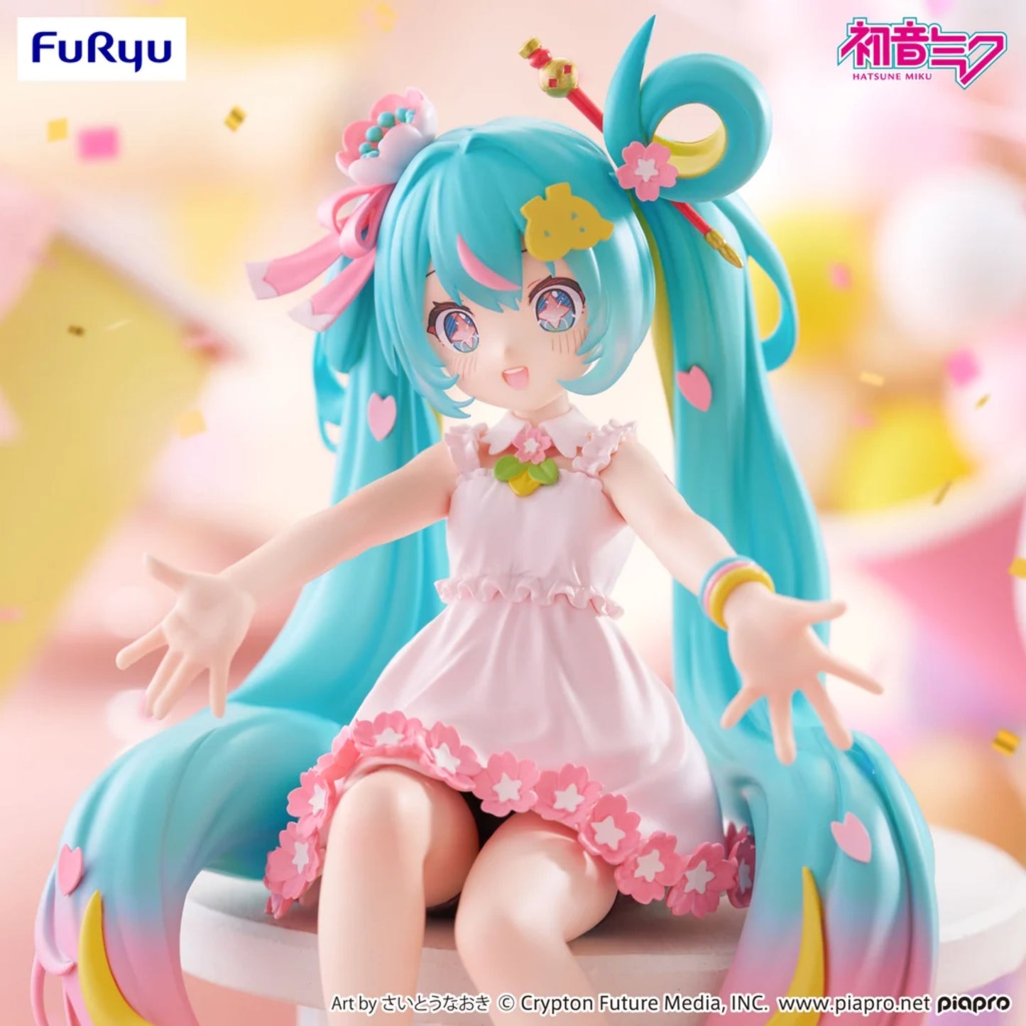 Hatsune Miku Noodle Stopper Figure – 10th Anniversary | FuRyu ca. 14,5 cm