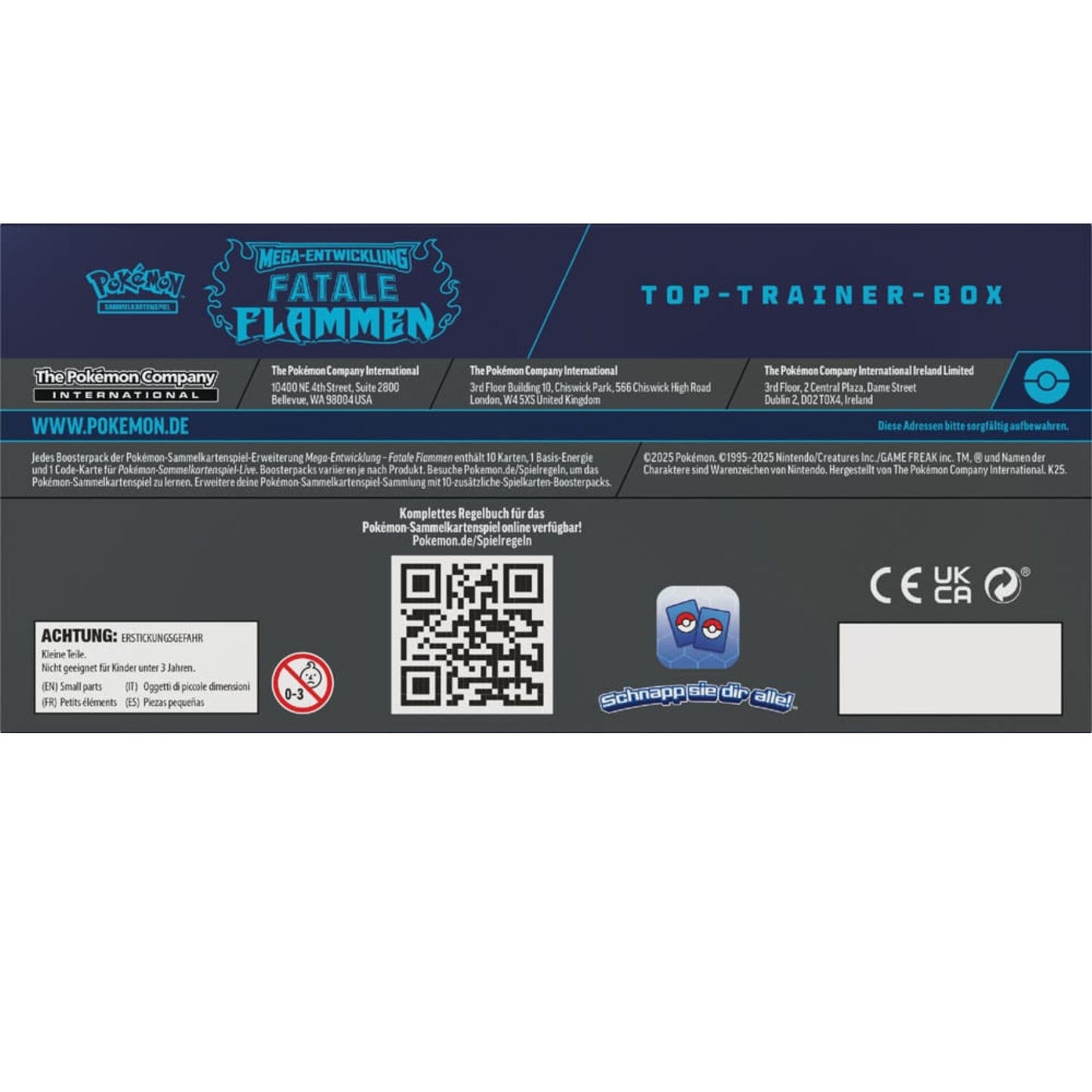 Pokémon ME02 Fatale Flammen Top Trainer Box *Deutsche Version*