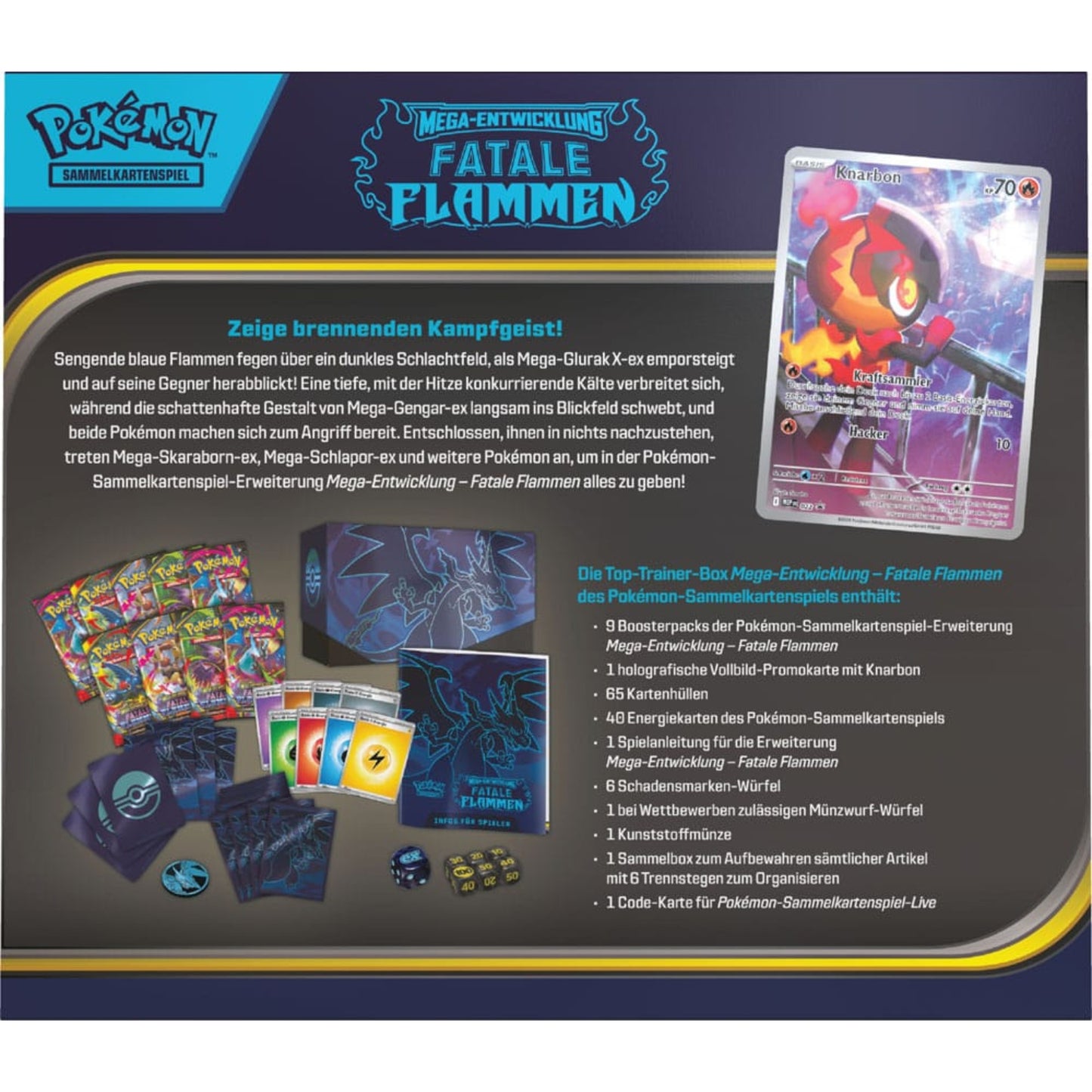 Pokémon ME02 Fatale Flammen Top Trainer Box *Deutsche Version*