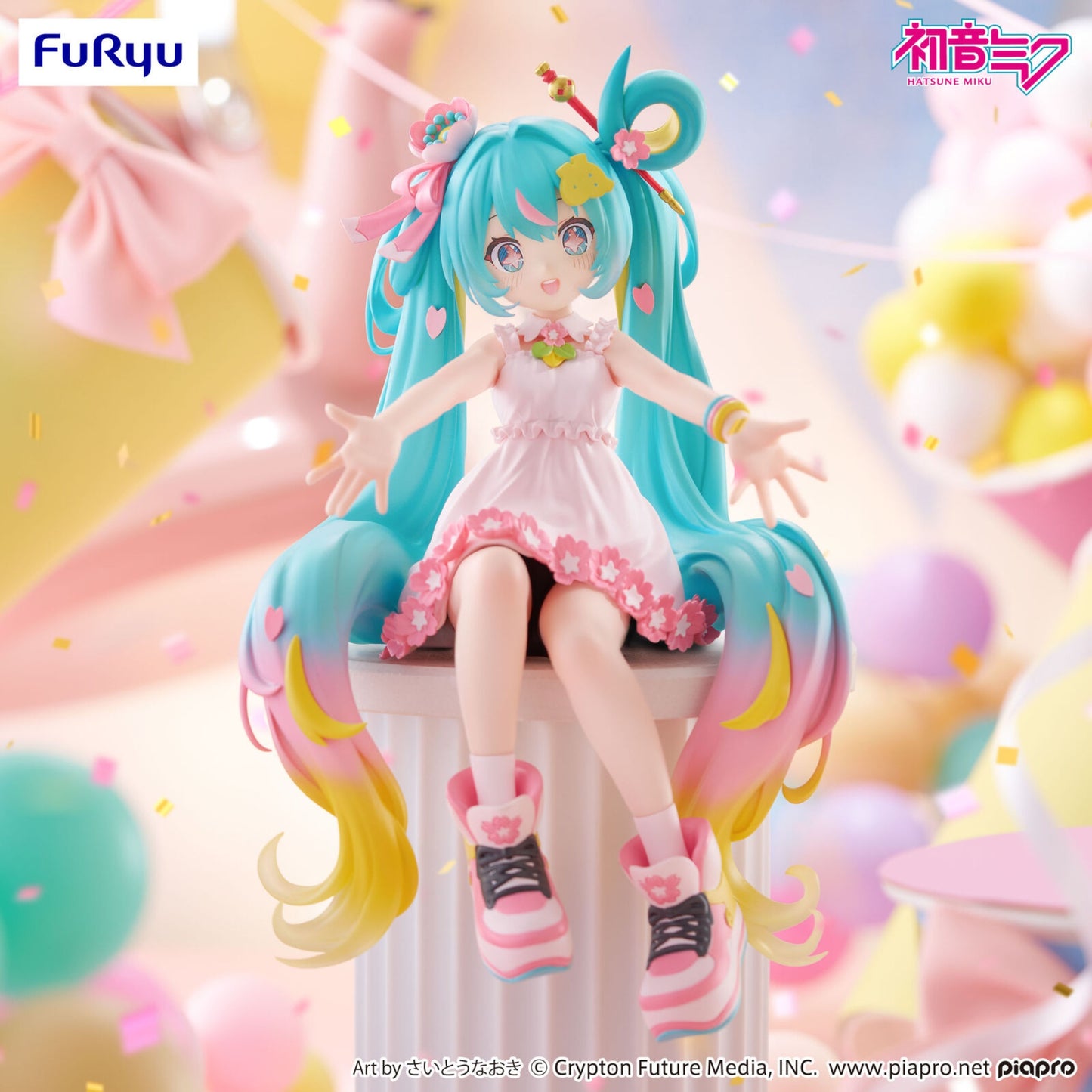 Hatsune Miku Noodle Stopper Figure – 10th Anniversary | FuRyu ca. 14,5 cm