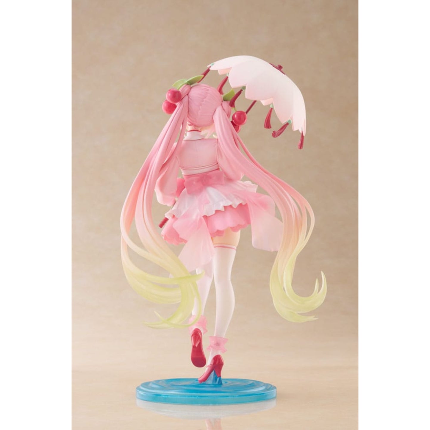 Hatsune Miku AMP+ PVC Statue – Newly Written Sakura Miku Sakura Dress Ver. | TAITO 21 cm