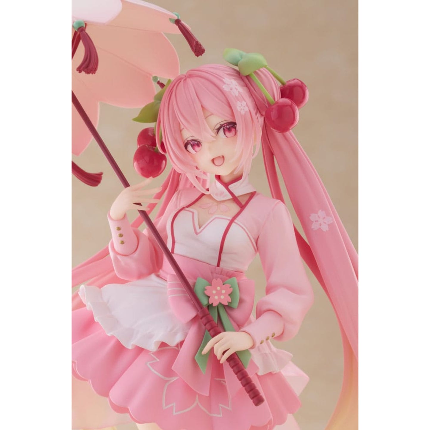 Hatsune Miku AMP+ PVC Statue – Newly Written Sakura Miku Sakura Dress Ver. | TAITO 21 cm