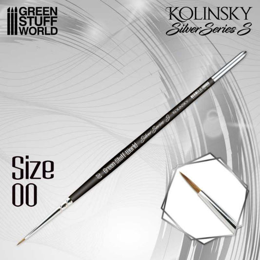 SILVER SERIES Kolinsky Haarpinsel - Größe 00 - 5mm S-Type - kurz