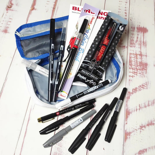 J-Stuff - Brush Art - Set mit Tombow Mäppchen und 13 Produkten
