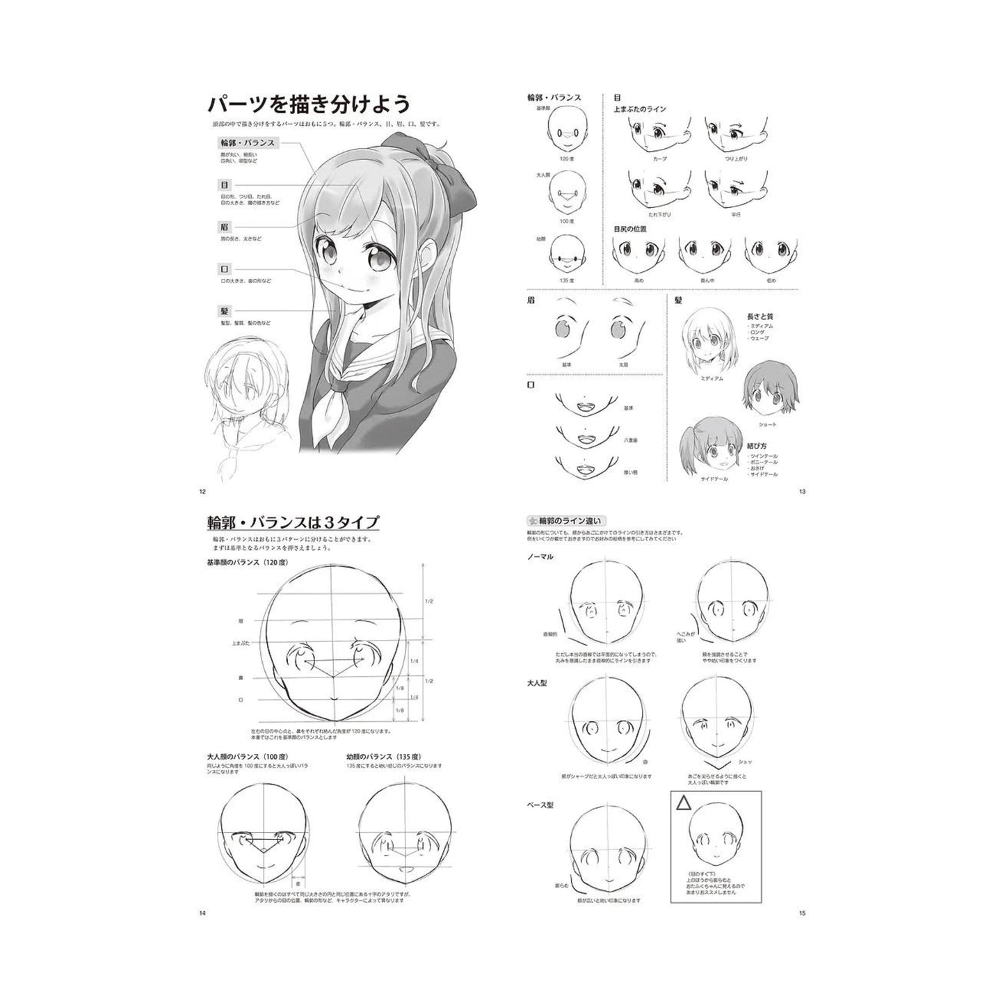 How to draw - jap. Zeichenbuch -  Moe Charas - Charakter und Emotionen