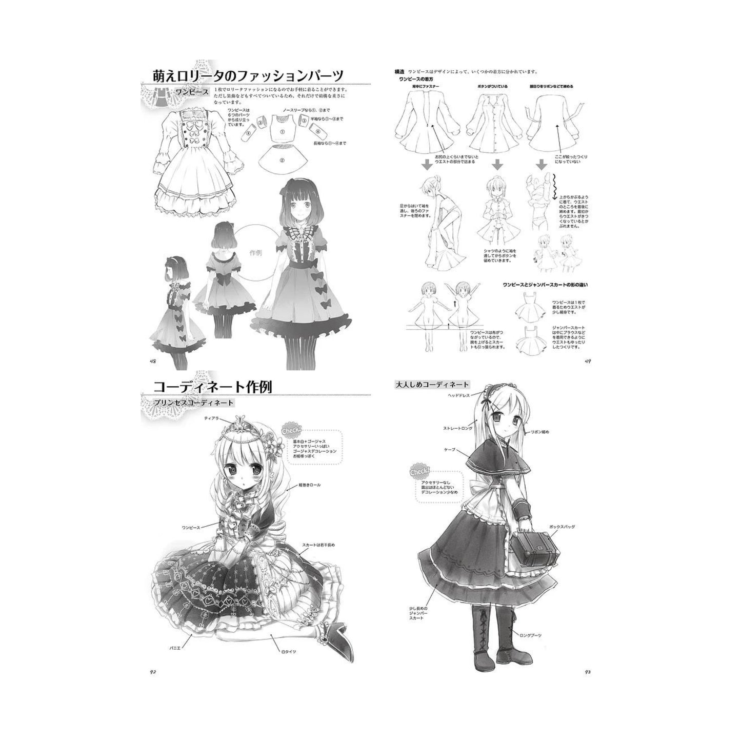 How to draw - jap. Zeichenbuch - Moe Lolita Grundlagen Fashion