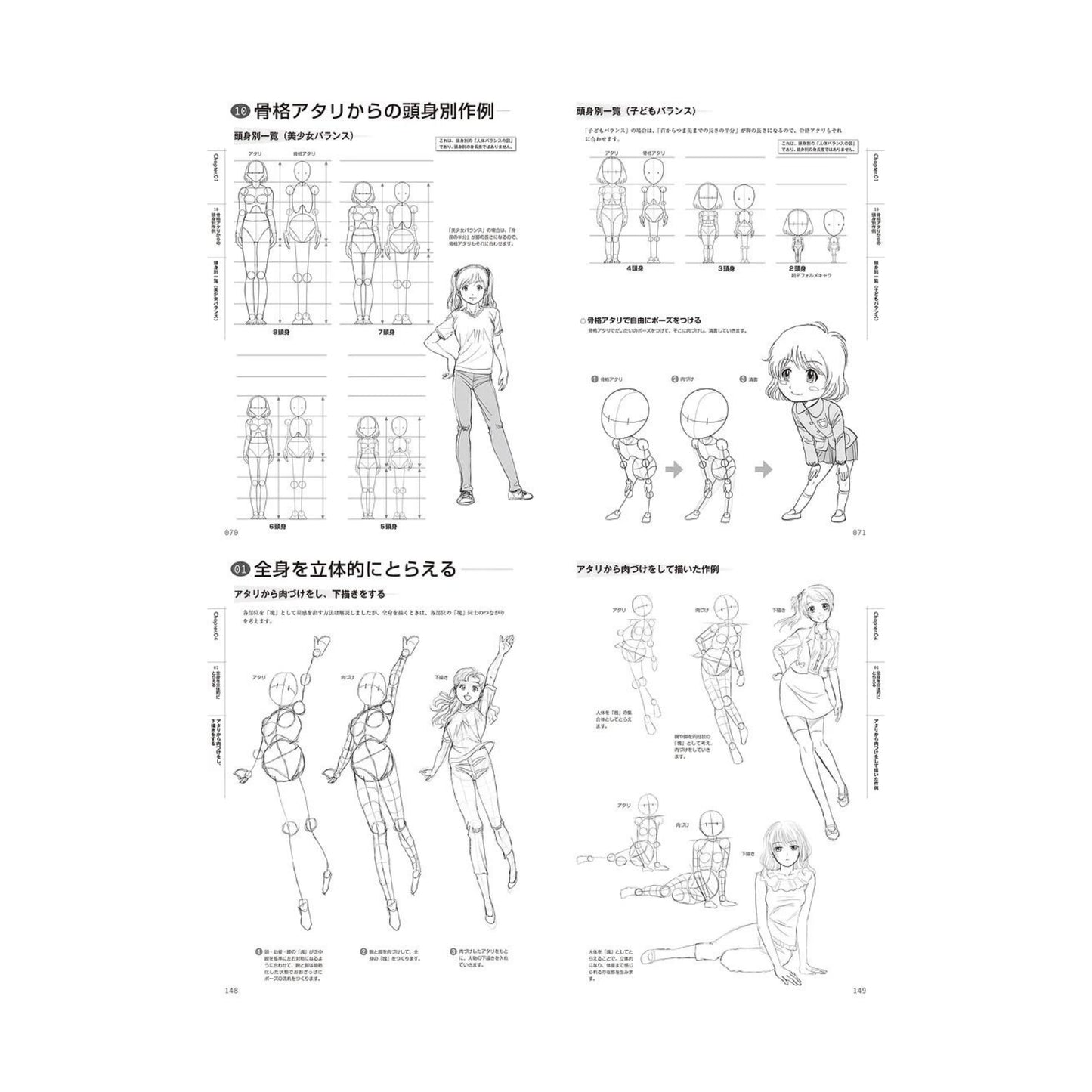 How to draw - jap. Zeichenbuch - Bishoujo Body Balance - Körperbau und Proportionen