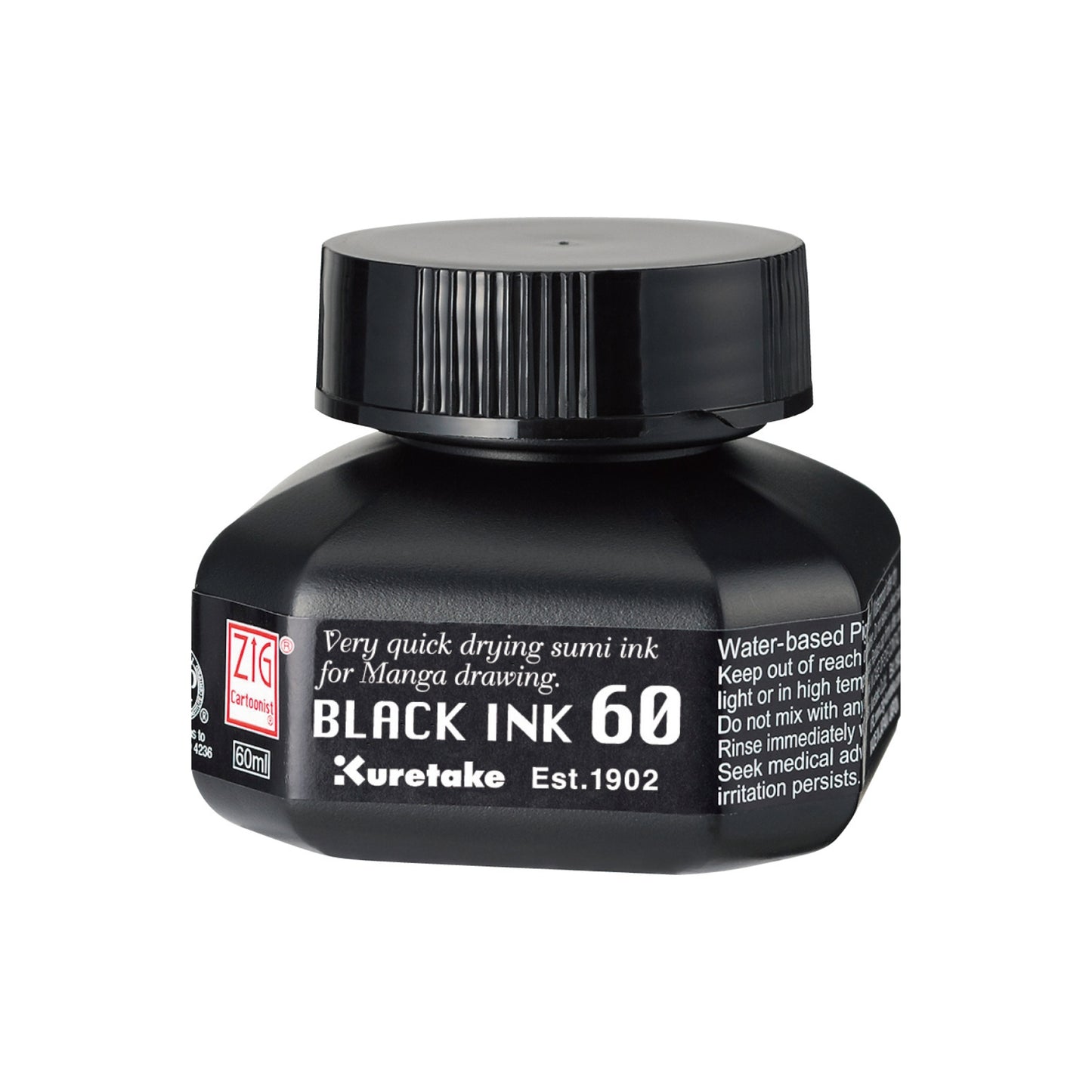 Kuretake schwarze Zeichentusche - Black Ink - 60ml