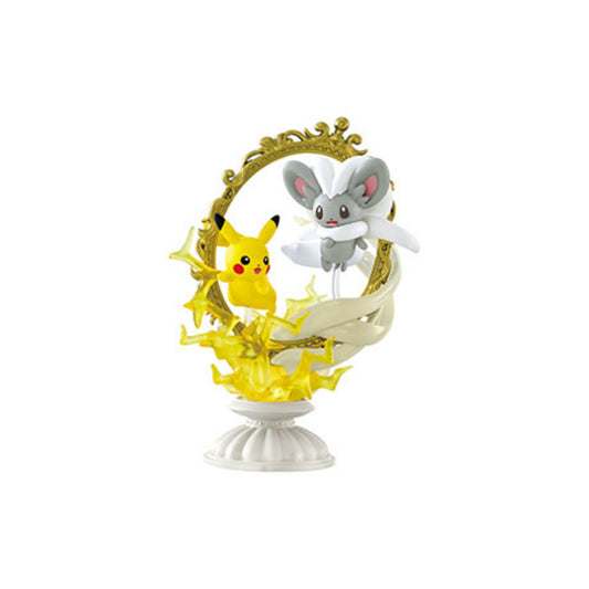 Pokemon Decorative frame Collection Trading Figur - Einzelfigur: Pikachu + Chillaccino