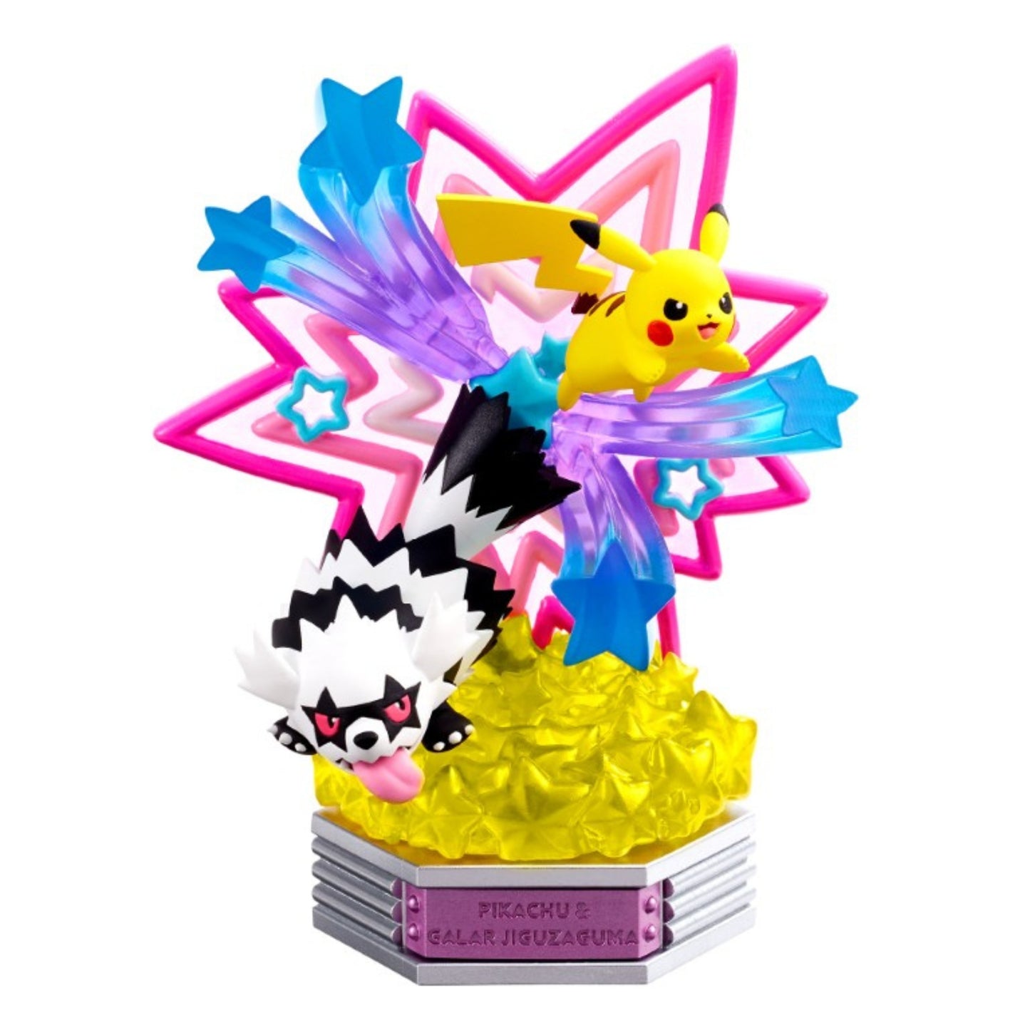 Pokemon NEON PARTY★ - Trading Figur - Einzelfigur: Pikachu + Galar Jiguzaguma