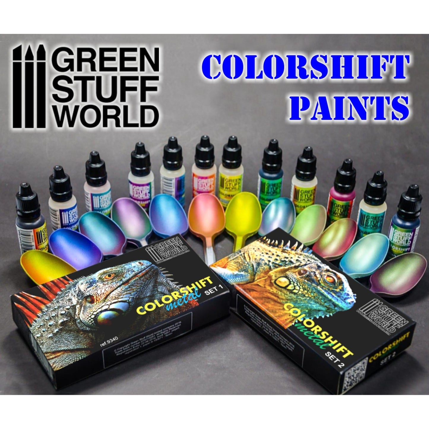 Chameleon-Metallfarben Farben Set 1 mit 6 versch. Farben