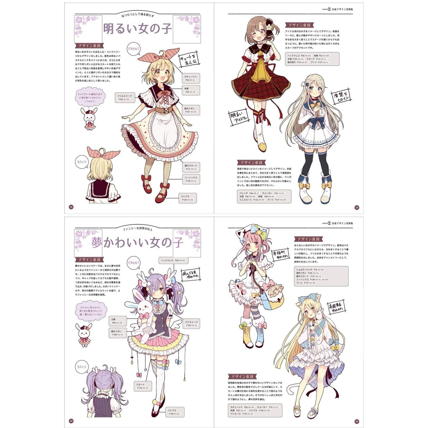 How to draw - jap. Zeichenbuch - Fairy Tale Cute Girl Costume Design
