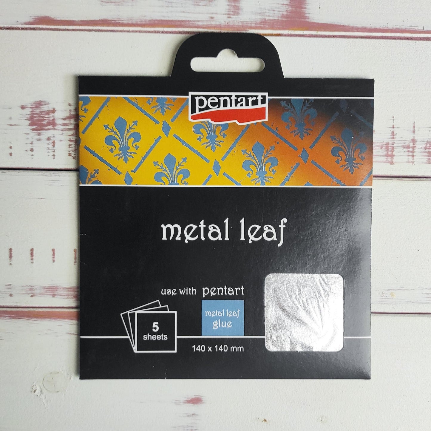 pentart metal leaf - Blattmetall - Gold | Silber | Bronze - 5 Blätter 14x14cm