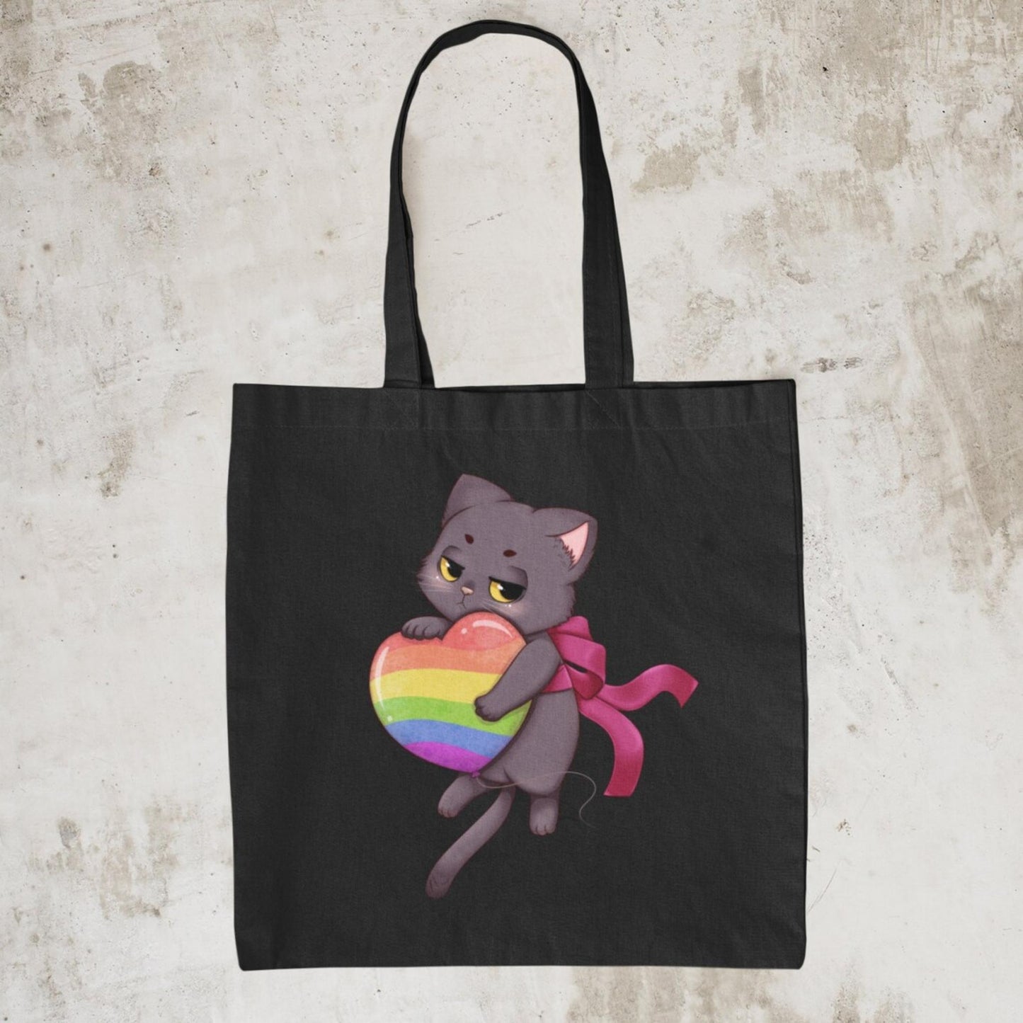 Hidekos Artwork - LGBTQ Love is Love Pride Neko Stofftasche