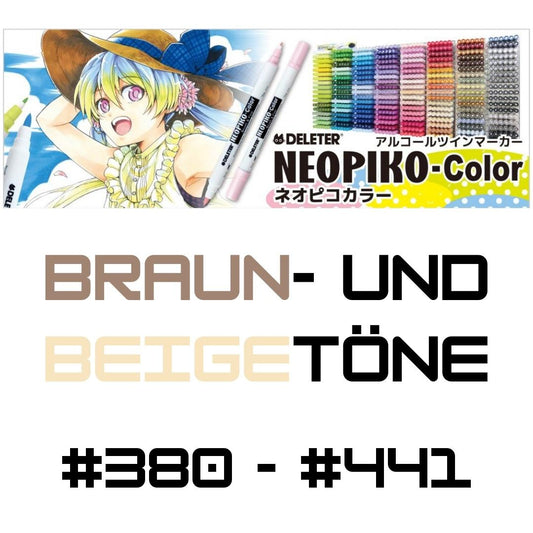 Deleter - Neopiko COLOR Einzelstift: Braun- und Beigetöne #380 bis #441