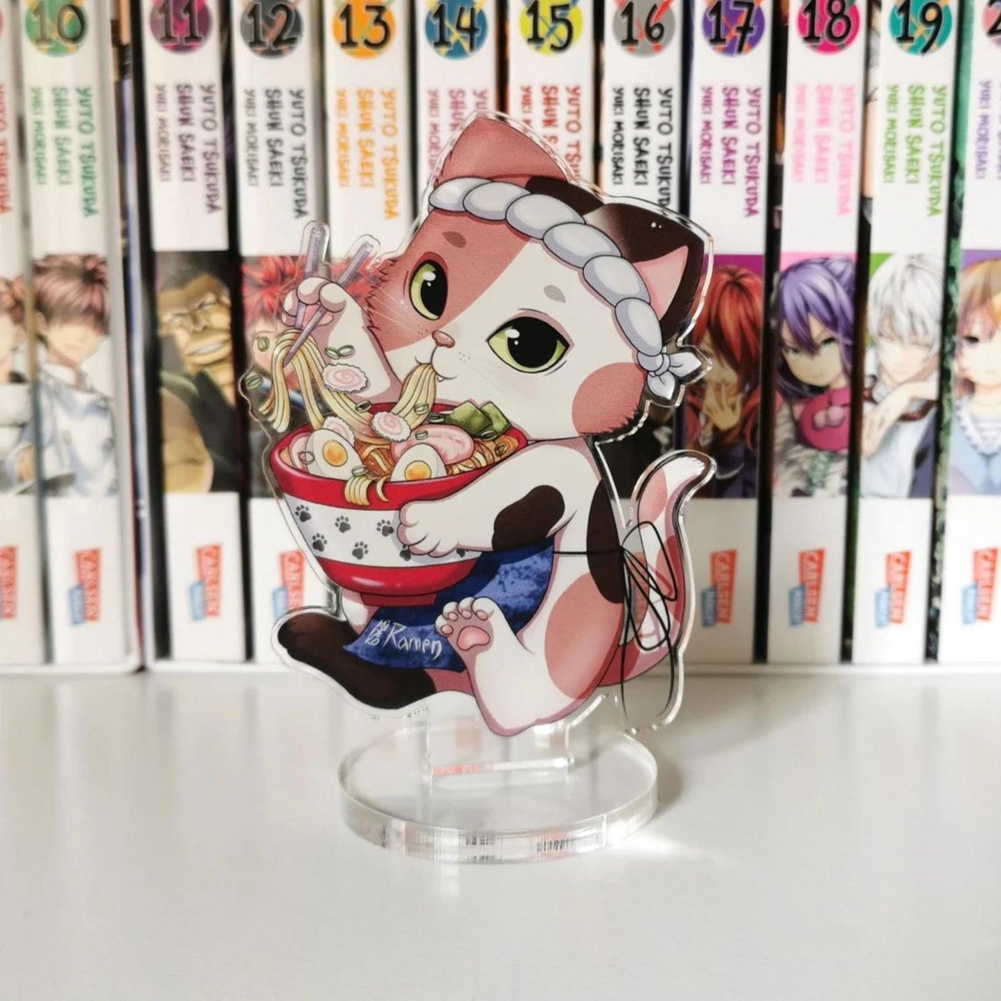 Hidekos Artwork - Ramen Neko Acryl Aufsteller | Standee - einseitig bedruckt, ca. 10cm