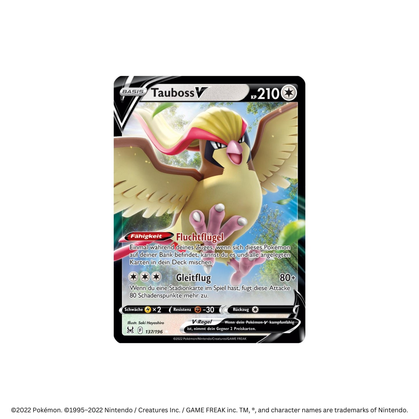 Pokémon S&S Verlorener Ursprung Einzelkarte: DE 137 / 196 Tauboss V