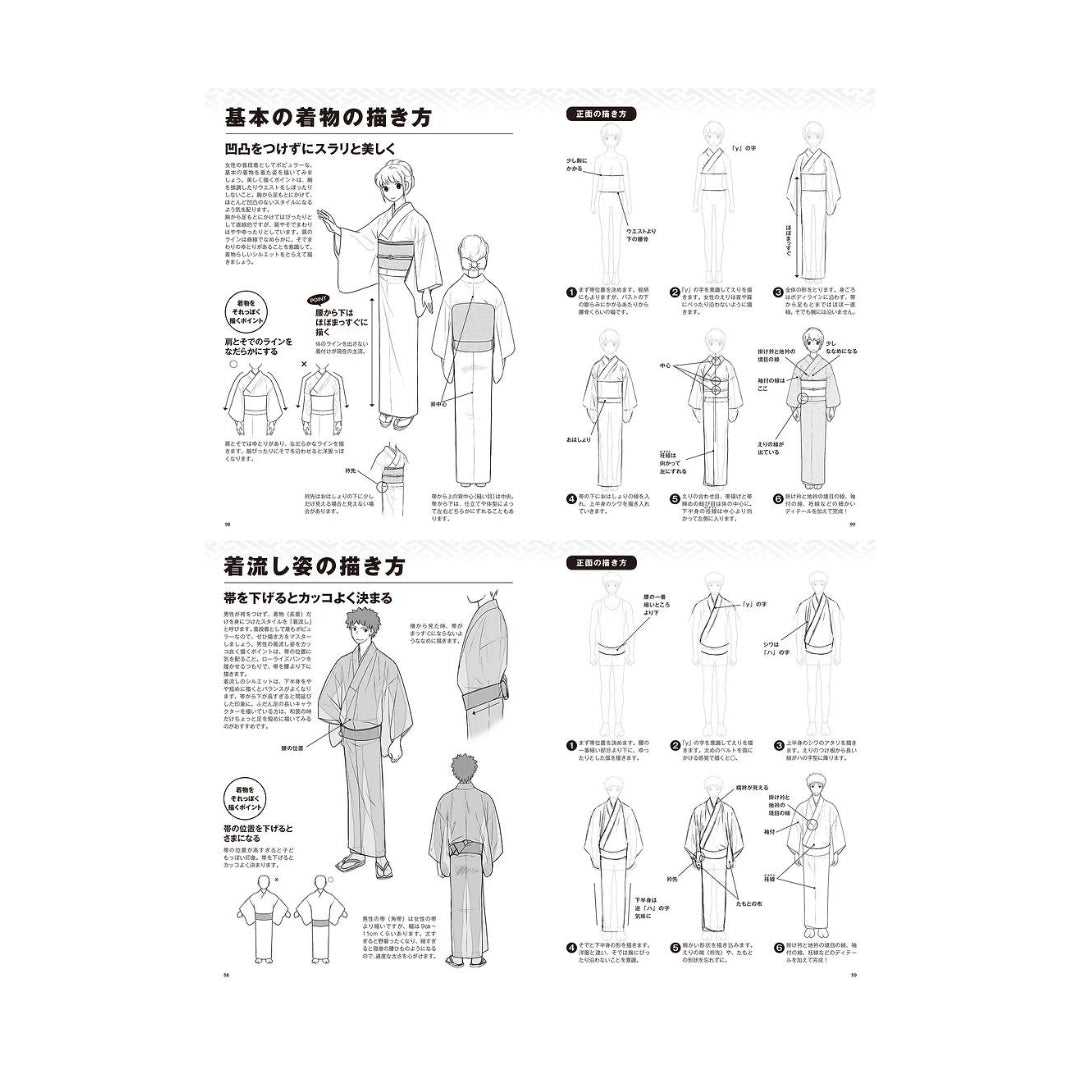 How to draw - jap. Zeichenbuch - Kimonos